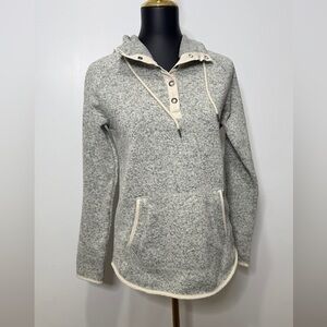 Ascend Heather Gray Women’s Hoodie with Cream‎ Trim